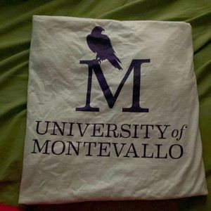 I’m selling a white University of Montevallo short sleeve t-shirt.